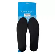 Sport Insoles Anti Slip/Shock Absorbing Black Memory Foam Inserts Length 10 in