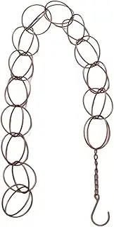 Metal Rain Chain, Outsides Rain Catch Chains, Drainage Decorative Rings Wind Chime with Hook for Home Balcony Patio