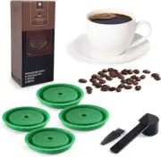 4 PCS Reusable Silicone Cap Lids Nespresso & Delonghi Capsules NO PODS JUST LIDS