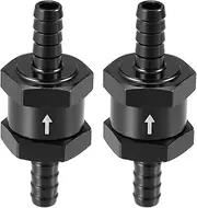 X AUTOHAUX Fuel Check Valve One Way/Inner Non Return One Way Check Valve for Car Fuel Petrol Gasoline Diesel/Durable 0.31" 8mm OD / 2 Pcs Black