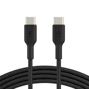 Belkin BoostCharge USB-C to USB-C Cable (1m/3.3ft) - Black (CAB003bt1MBK),480Mbps,8K+ bend,Samsung Galaxy,iPad,MacBook,Google,OPPO,Nokia,2YR