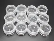 12 Clear Beads Rhinestones Storage Case Box Container 30X18mm