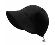 56-60Cm Hat Circumference Adjustable Hat Female Sunshade Fisherman Hat Big Head Circumference Cap,Black