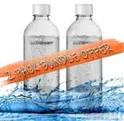 Soda Stream 2 Pack Sodastream Reusable Sparkling Water Carbonating Bottles 1 L