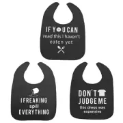3 Pcs Elderly Bib Drool Bibs for Baby Boy Plate Weaning Adult