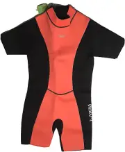NEW! Hevto K-16 Pink Kids Youth 3/2mm Neoprene Shorty Wetsuit Swim Beach Size 18