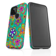 For Google Pixel 4a 5G Case Armour Protective Cover Retro Floral