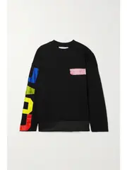 [AZ FACTORY] AZ FACTORY - Free To Intarsia Organic Cotton And Pyratex Seacell-blend Sweater - Black - XS/S XS/S Black