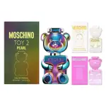 【MOSCHINO】莫斯奇諾 珍珠熊女性淡香精100ML+熊芯未泯2淡香精5ML &泡泡熊淡香水5ML 小香(專櫃公司貨)