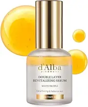 d'Alba Italian White Truffle Double Layer Revitalizing Serum, Vegan Skincare, 2-in-1 Hydrating Serum with White Truffles for Moisture and Elasticity Care, Glow, Surfactant Free, Korean Skincare (30ml)
