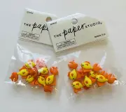 2 Pks The Paper Studio Yellow Tropical Fish Shank Buttons Crafts Sewing Sealife