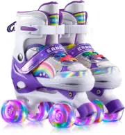 ERNAN Roller Skates,4 Size Adjustable Toddler Roller Skates with Light up Whe...