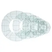 5 Pcs Patchwork Ruler Sewing Circle Quilting Templates Rulers