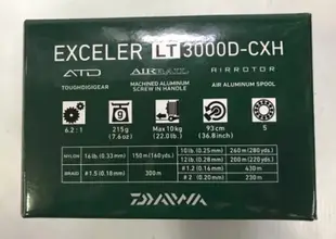 釣魚捲線器 DAIWA EXCELER LT-3000D-CXH / LT-5000-cxh/LT-4000-CXH