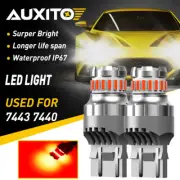 7443 LED Strobe Flashing Blinking Brake Tail Light Parking Safety Warning Bulbs (for: Subaru)