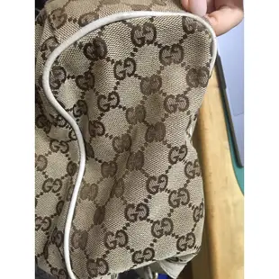 Gucci 二手精品包 sukey系列 Ｇ吊飾提花布托特包/大容量