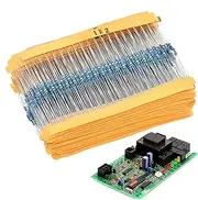 YRTUOP Resistors Assortment Kit,600X Portable 1/4W Resistor Variety Pack - Electrical Resistors Set, ±1% Tolerance, Assorted Common Resistors for Small Workshops