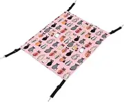 HYTROVE Cat Nest Padded Cat Bed Indoor Elevated Pet Hanging Warm Calming Cat Hammocks for Sleeping Burrowing Cats Small Seat House Cat Furniture Cat Kitten Hammock Pink Inner Plush