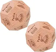 KONTONTY 2pcs Unique Decision Dice Creative Food Decider for Friends Classmates Parties Lightweight Easy to Grip for Fun Dining Experiences