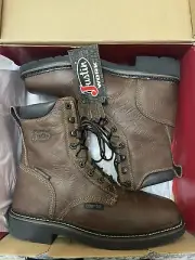 Justin 8" Driller Lace Up Comp Toe (WK462), Square Toe, Men's 7.5 EE