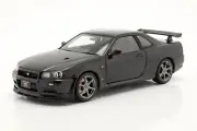 New AUTOart NISSAN SKYLINE GTR R34 VSPECII 2001 1:18 Model Car BLACK 77407 KidBX