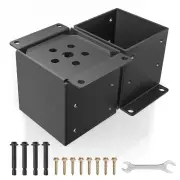 Heavy Duty 6x6 Post Base Anchors - 2 Pack with Anti-Corrosive Coating