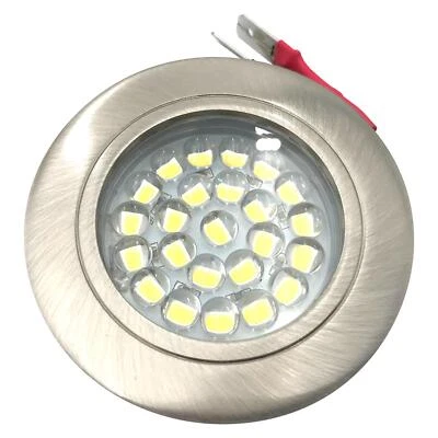 12V NICKEL LED RECESSED DOWN LIGHT & CONNECTORS CARAVAN CAMPERVAN MOTORHOME