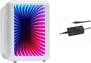 4 Liter/6 Cans Small Beauty Refrigerator With Dimmable LED Light,AC/DC For Bedroom,Office,Gaming Room And Car(200884,EU)