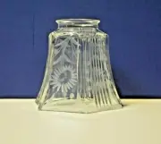 2.25" Fitter Frost Lead Crystal Hexagon 83634 NEW Fan Glass Glassware WOW!