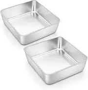 6 Inch Square Cake Tins Set of 2