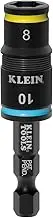 Klein Tools 32931M 2-in-1 Impact Socket Features Flip Socket, 2 Metric Hex Sizes, 8mm and 10mm, Impact Rated