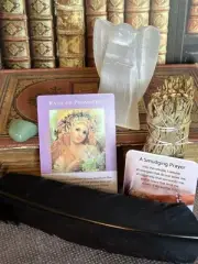 ANGEL PROTECTION KIT: Guardian Selenite Angel, White Sage & Pine Smudge Bundle
