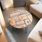Resin & Wood Coffee Table, Epoxy River Tables, Epoxy Round Table ,Unique Table