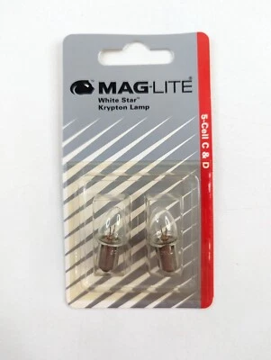 (Pack of 2) MagLite 5-Cell C&D OEM Krypton Bulbs - LSWA501 107-000-434