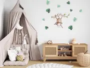 Monkey Wall Decal Australian Design Hand Painted Peel & Stick, Removable Wall Decal. Nursery, Kids Playroom, Kids Teens Bedroom