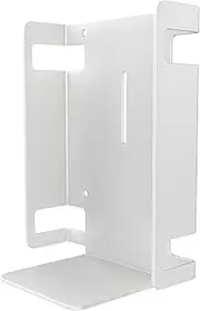 Sanitizer Bottle Holder – Metal Bracket Holder for Wipes Tubs & Hand-Sanitizing Bottles - Attaches to CTA’s Mobile Floor Stands – Ideal for Reception Desks, Hospitality, & More (ADD-SBMW) - White