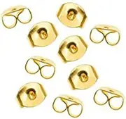 [Unbranded] X10 earrings gold metal friction butterfly stud stoppers findings post push back