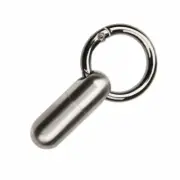 Mini TC4 Titanium Keychain Pill Capsula Case Box Outdoor Portable Survival Tool