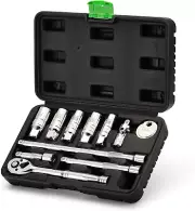 11-Piece Spark Plug Socket Set with Ratchet & Accessories