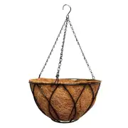 12 In. Steel Devon Hanging Basket with Aquasav Coconut Liner