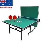 Brand New Foldable 19MM Table Tennis Movable Ping Pong Table 2Bats+3 Balls+1Net