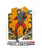 G.I. Joe Classified Real American Hero HAPPY PAPPYS Water Resistant Sticker
