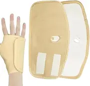 FmtwPhn Castor Oil Hand Wrap, 2X Hand Wraps Castor Oil Pads, Adjustable Wrist Brace, Castor Oil Packs with Hook and Loop for Men, Women, Right & Left Hands