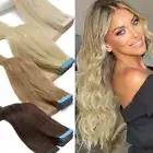CLEARANCE Tape in 100% Remy Human Hair Extensions Skin Weft Full Head Long Thick
