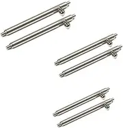 [Vintage Time Watches] VintageTime Watches | 6 x Quick Release 1.5mm Spring Bar Pins | 3 Different Sizes in 1 Pack | 22mm 23mm 24mm | Pack of 6 | Heavy Duty Stainless Steel, Silver