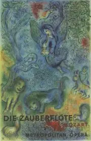 MARC CHAGALL The Magic Flute (Die Zauberflote) 38.5" x 25.75" Poster 1973 Modern