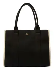 [Ravella] Tyra Tote Bag in Black Canvas