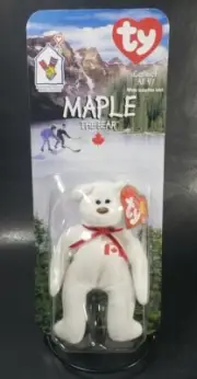 Maple The Bear -1999 McDonald's Ty Beanie Baby With Rare Errors 1993