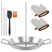 BBQ Vertical Skewer Stainless Steel Vertical Barbecue Stand with 3 Spikes ☯