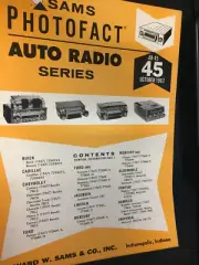 AR-45 SAM'S PHOTOFACT AUTO RADIO BUICK CADILLAC CHEVY FORD JACOBSEN LINCOLN NOS